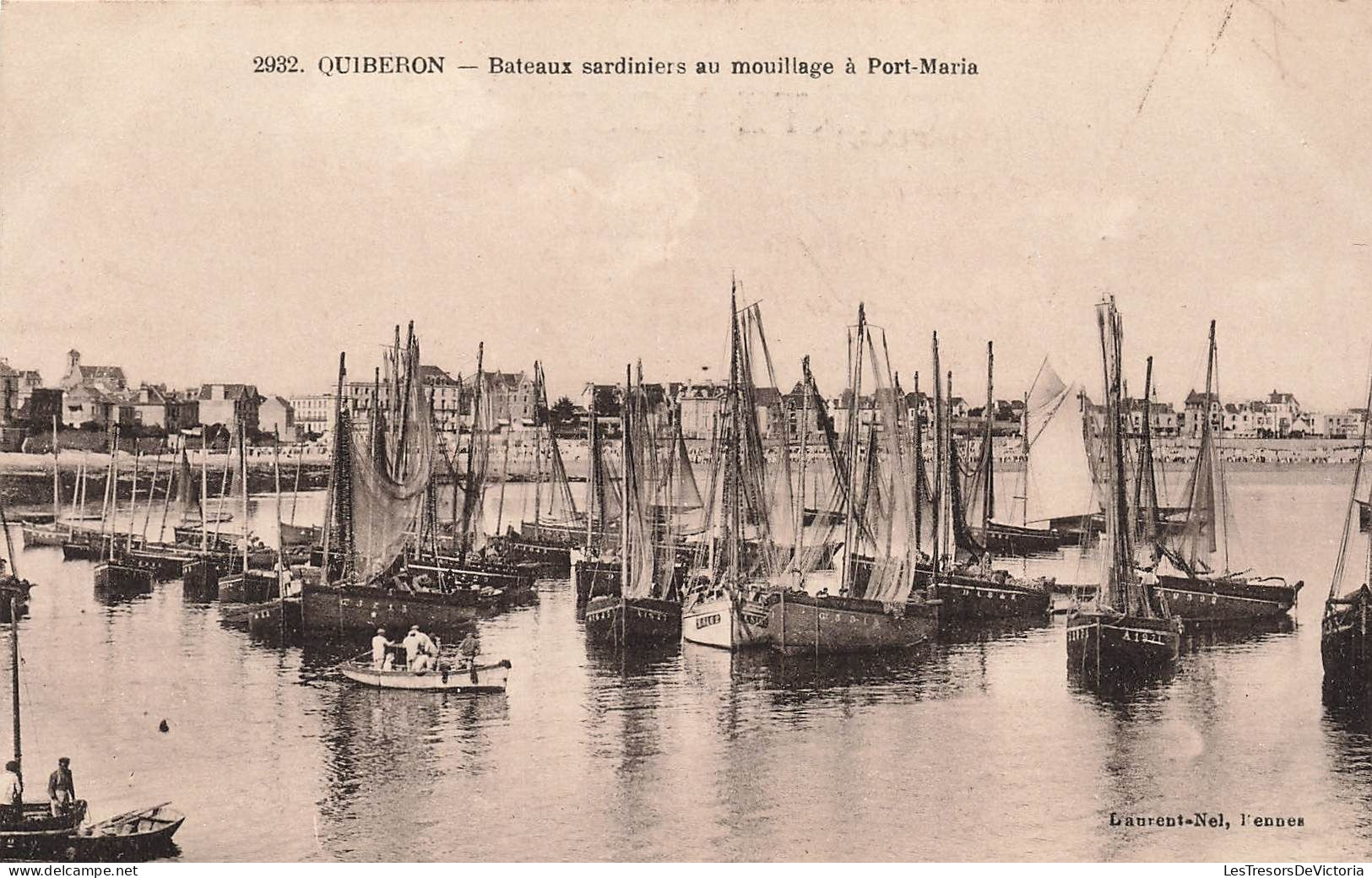 FRANCE - Quiberon  - Bateaux Sardiniers Au Mouillage à Port Maria - Carte Postale Ancienne - Quiberon