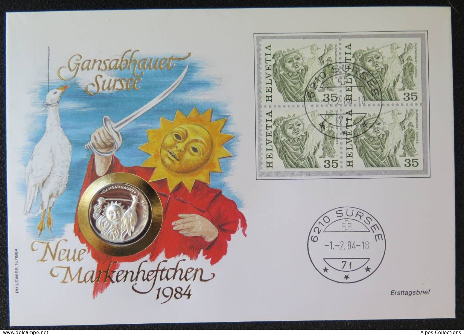 CHEX13 - SUISSE - Numiscover - Médaille Argent - Gansabhauet Sursee 1984 - Bahamas