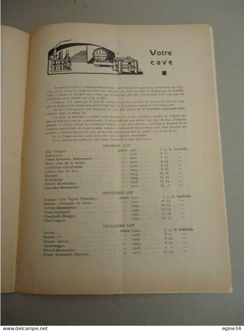 Lot de 110 Revues Culinaires - Le Pot-au-Feu - de 1931 à 1940 -