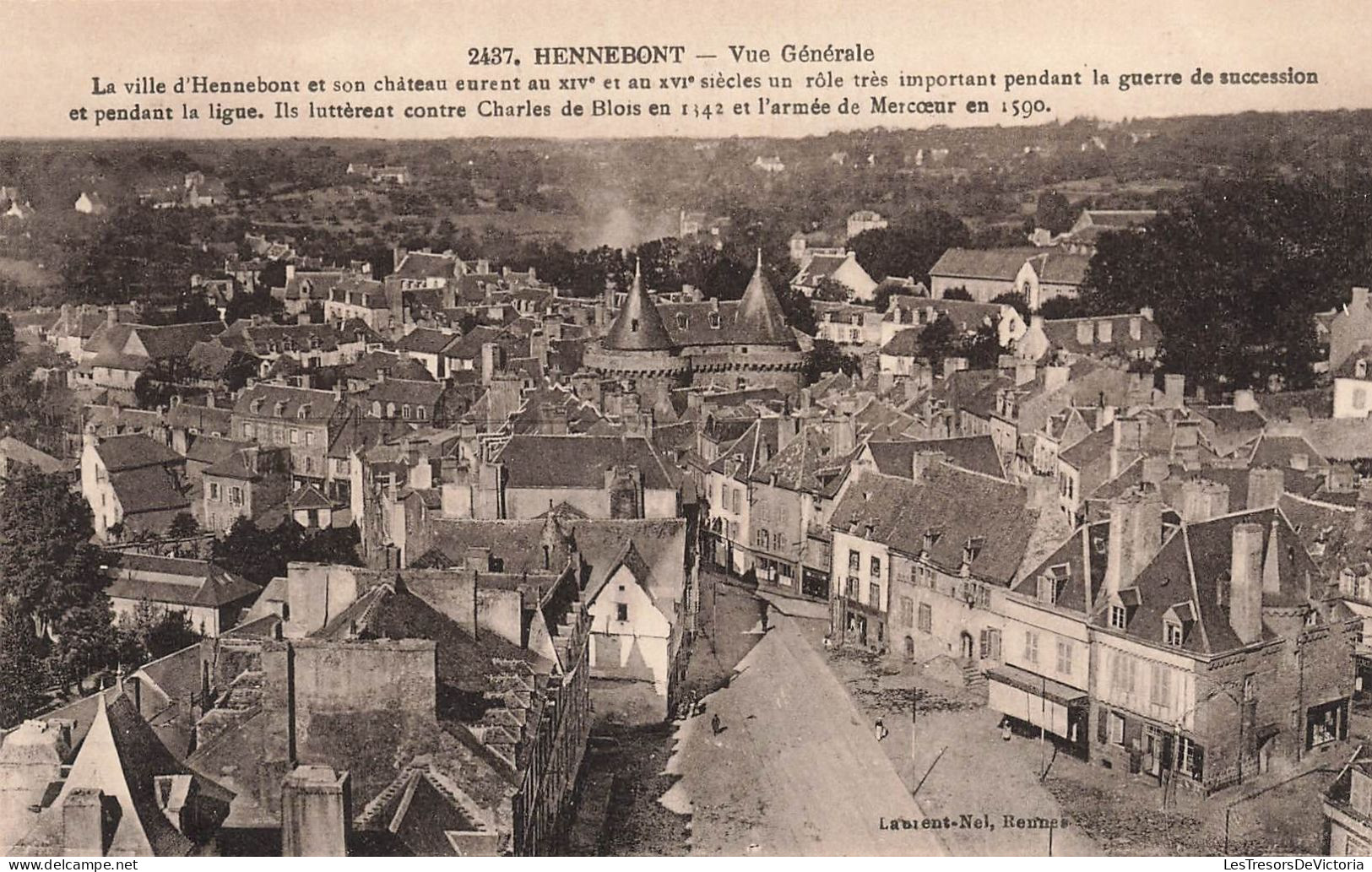 FRANCE - Hennebont - Vue Générale - La Ville D'Hennebont Et Son Château Eurent Au XIV Et XVI... - Carte Postale Ancienne - Hennebont