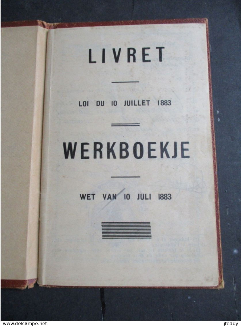 LIVRET  WERKBOEKJE   1940  Des  CHARBONNABES BELGES  Communale  PATURAGES - Colfontaine