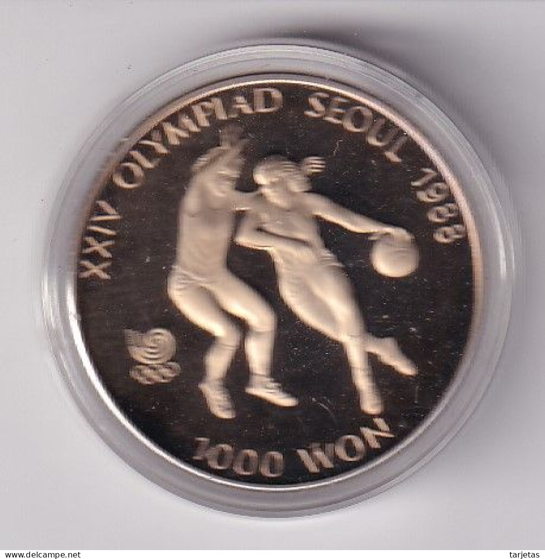 MONEDA DE COREA DEL SUR DE 1000 DEL AÑO 1986 PROOF (COIN) SEOUL 1988 - Coreal Del Sur