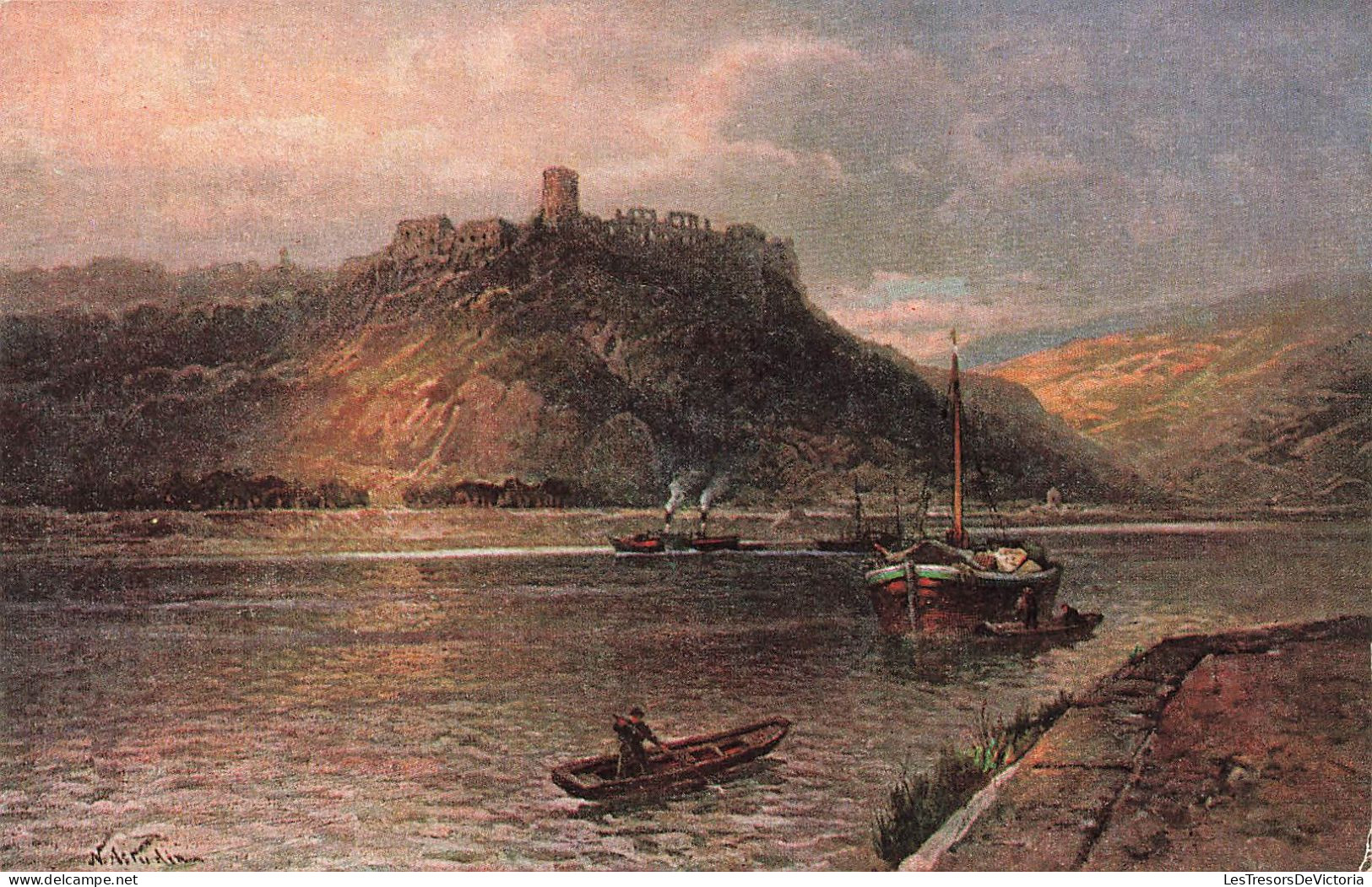 ALLEMAGNE - Rheinfels - Panzerklirrend Grsste Von Der Grünumrauschten Felsenhöhe - Carte Postale Ancienne - St. Goar