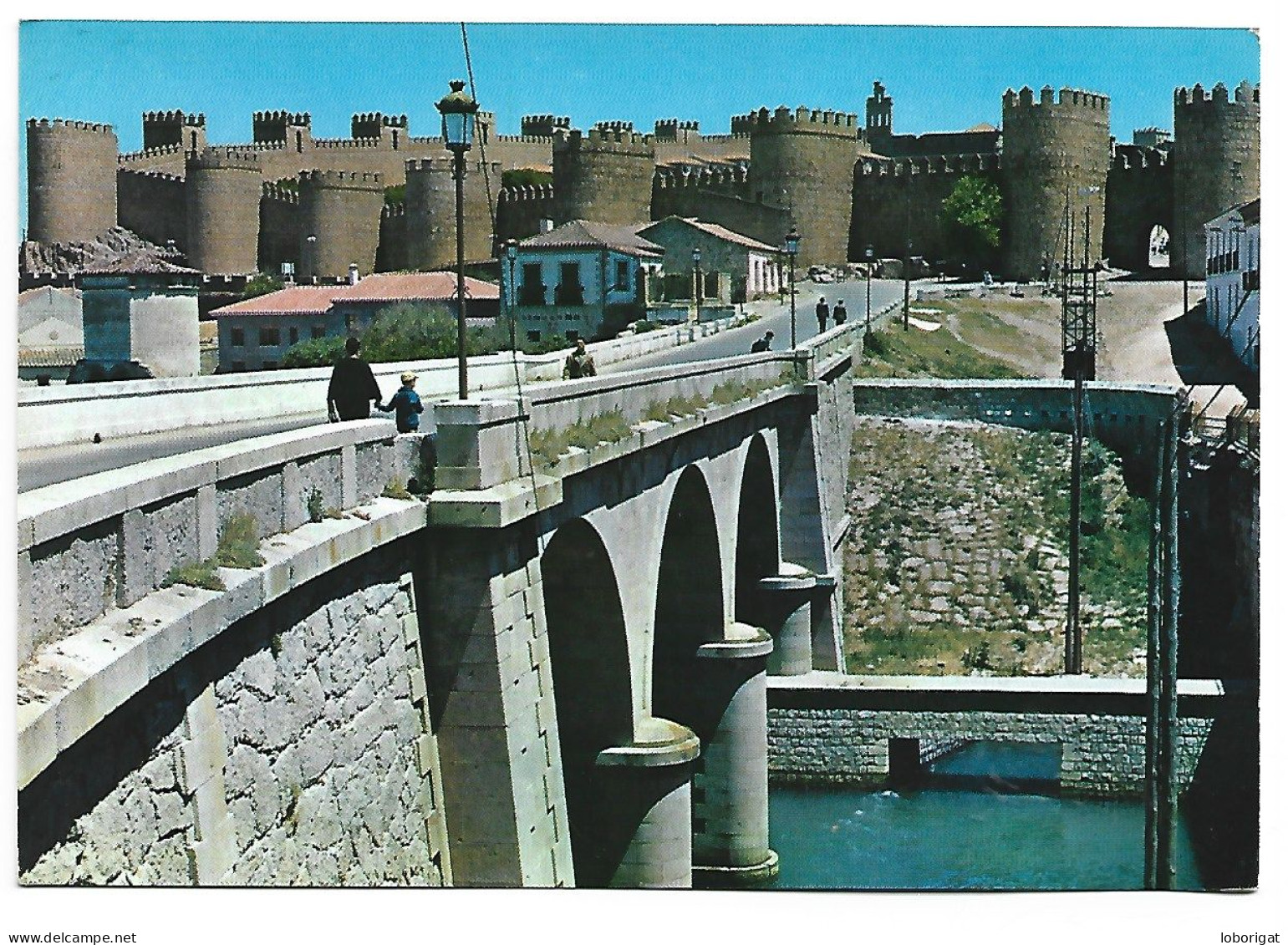 PUENTE SOBRE EL ADAJA Y MURALLAS / BRIDGE OVER ADAJA RIVER AND WALLS .- AVILA.- ( ESPAÑA). - Ávila