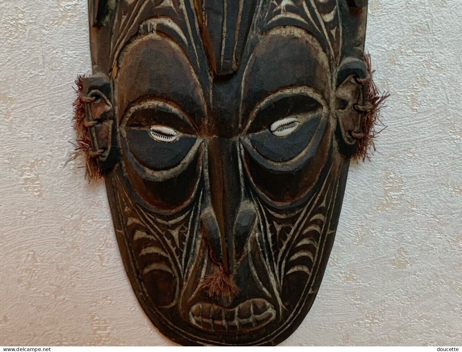 Ancien Masque Polynésien En Bois - Afrikanische Kunst