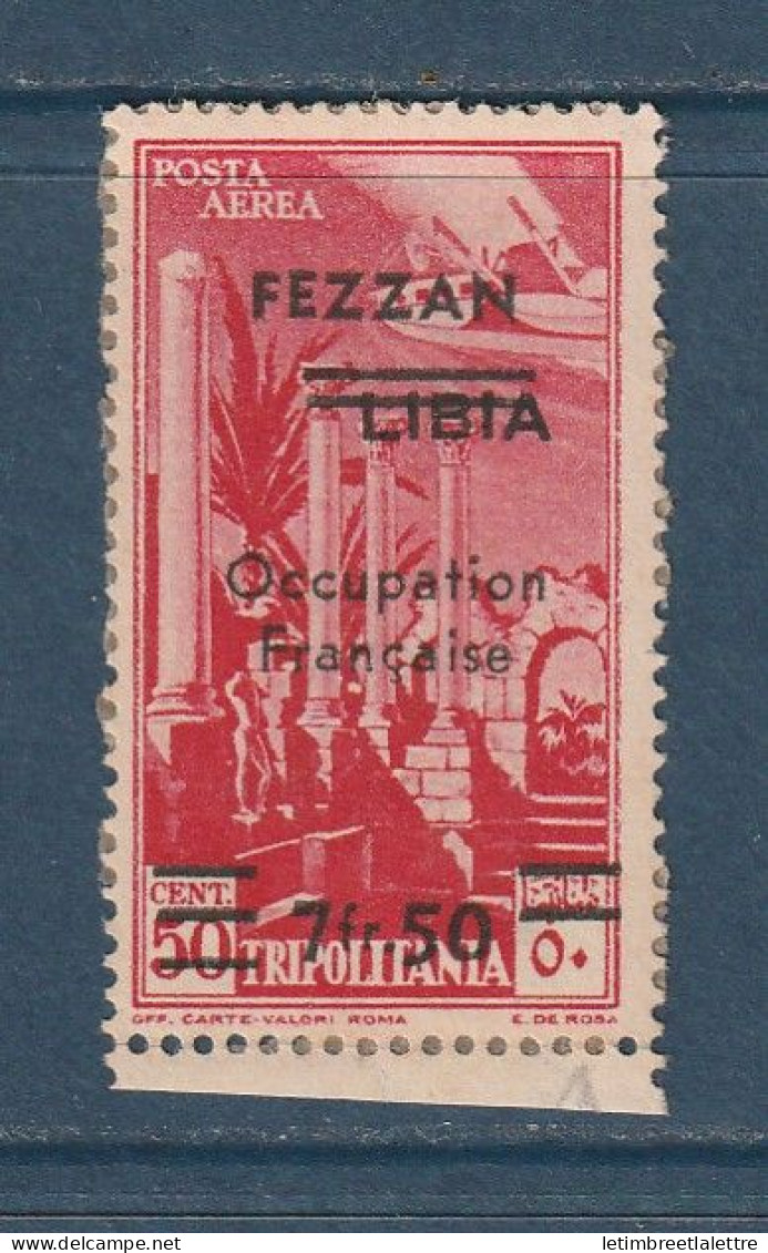 Fezzan - Variété - Poste Aérienne - YT N° 2 A ** - Papier Sulfurisé + Gomme Coloniale - Neuf Sans Charnière - 1943 - Unused Stamps