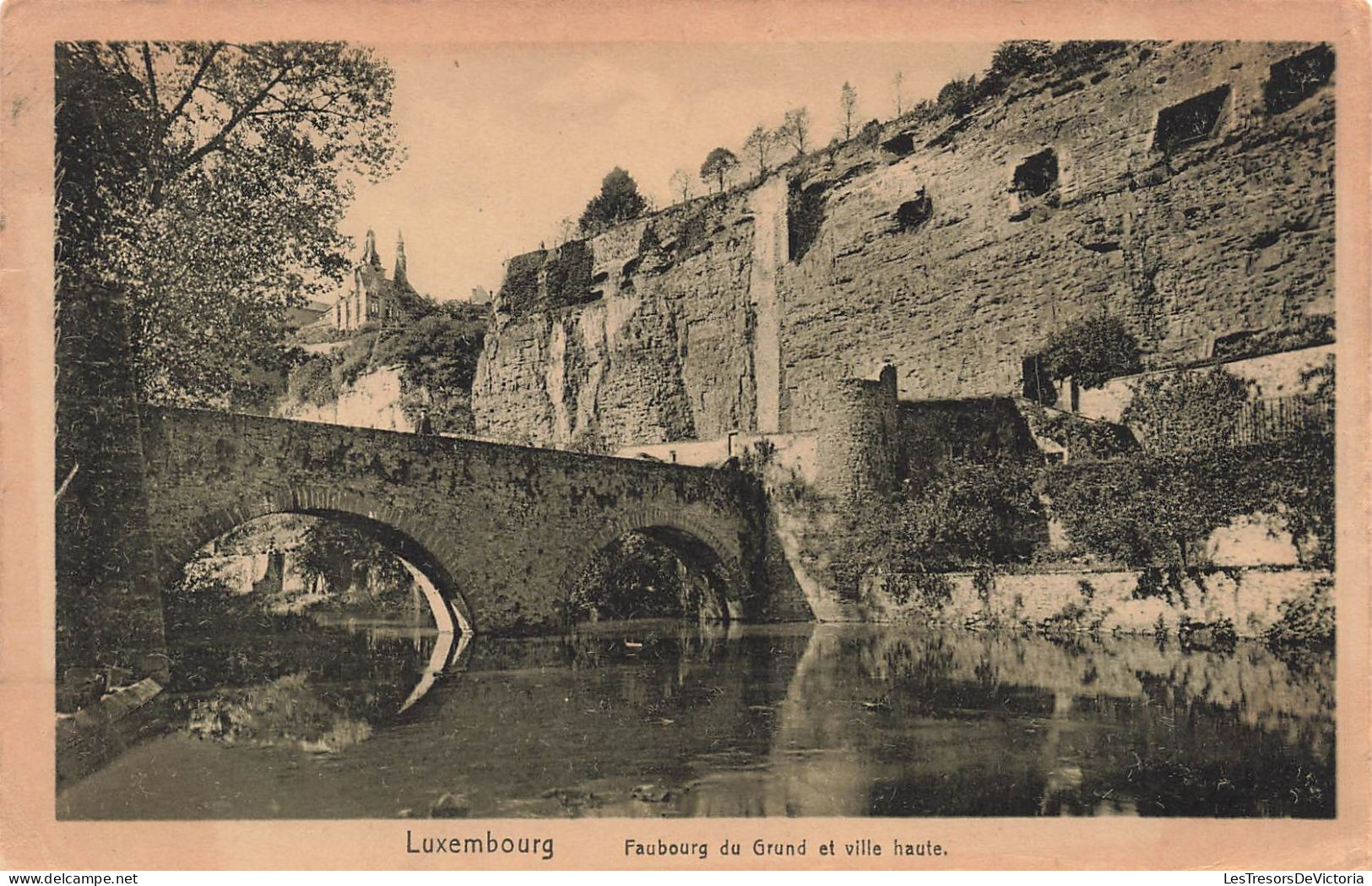 LUXEMBOURG - Fauburg Du Grund Et Ville Haute - Carte Postale Ancienne - Lussemburgo - Città