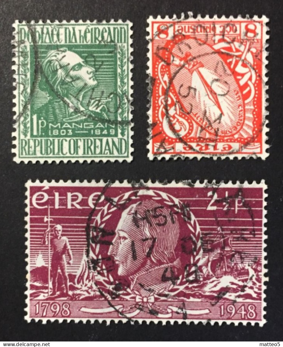 1948 /49 Eire Ireland - Anniversary Of The Insurrection, Sword Of Light, James Clarence Mangan - Used - Used Stamps