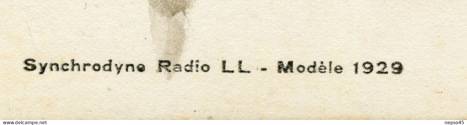 Poste De Radio Synchrodyne Modèle 1929.période Art Deco.Vintage.établissements RADIO L.L. 5 Rue Du Cirque Paris 8è. - Objets D'art