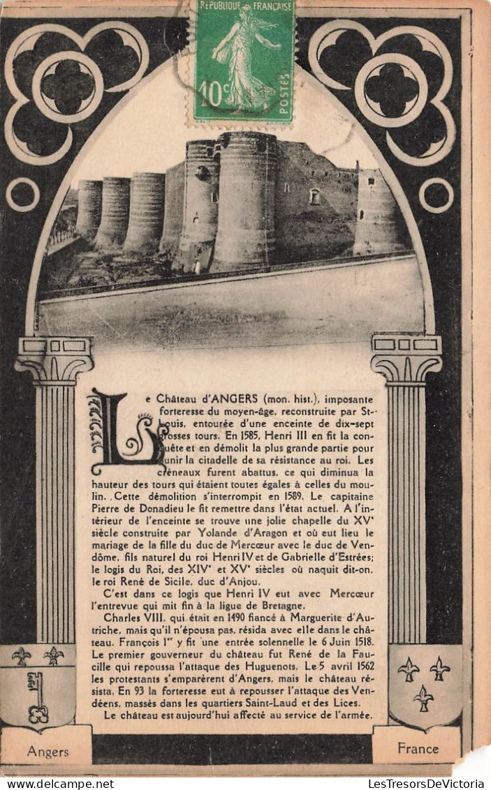 MUSEES - Histoire Du Château D'Angers - Carte Postale Ancienne - Musei