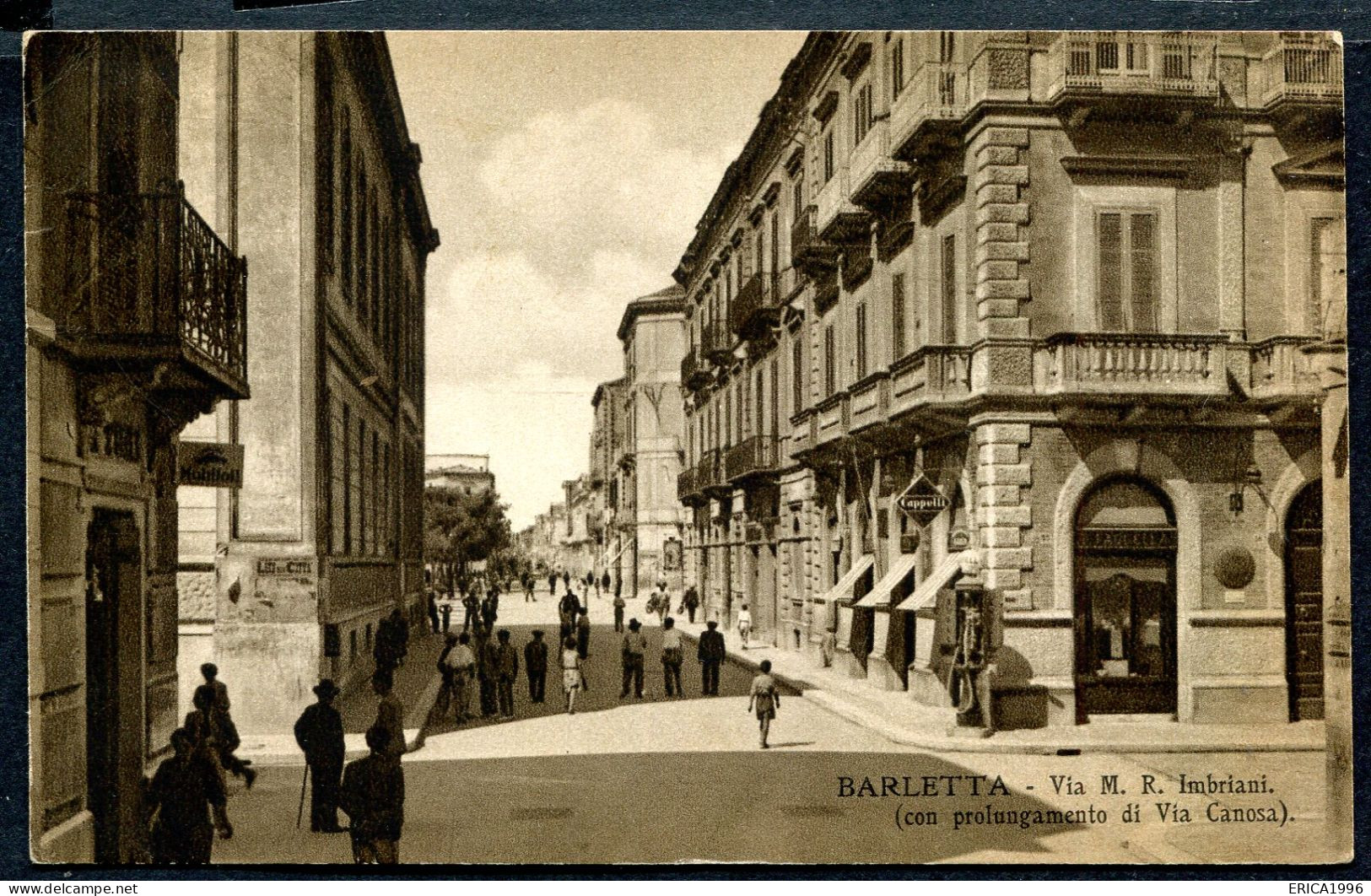 CV4085 BARLETTA (BAT) Via M. R. Imbriani (con Prolungamento Di Via Canosa), FP, Viaggiata 1934 Per Trieste, Ottime Condi - Barletta