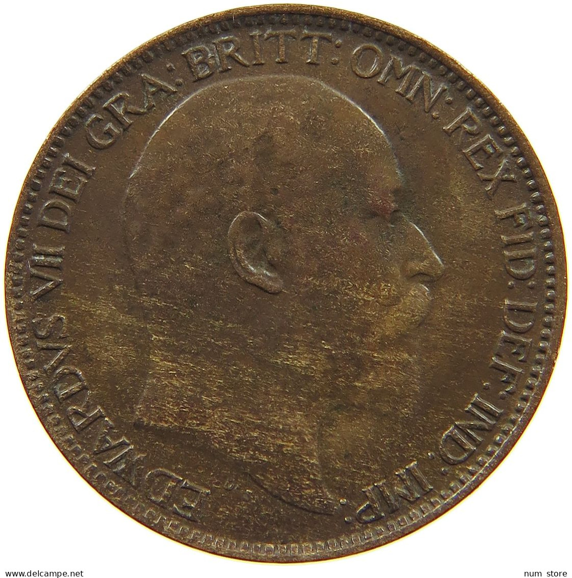 GREAT BRITAIN FARTHING 1908 EDWARD VII. #a058 0141 - B. 1 Farthing