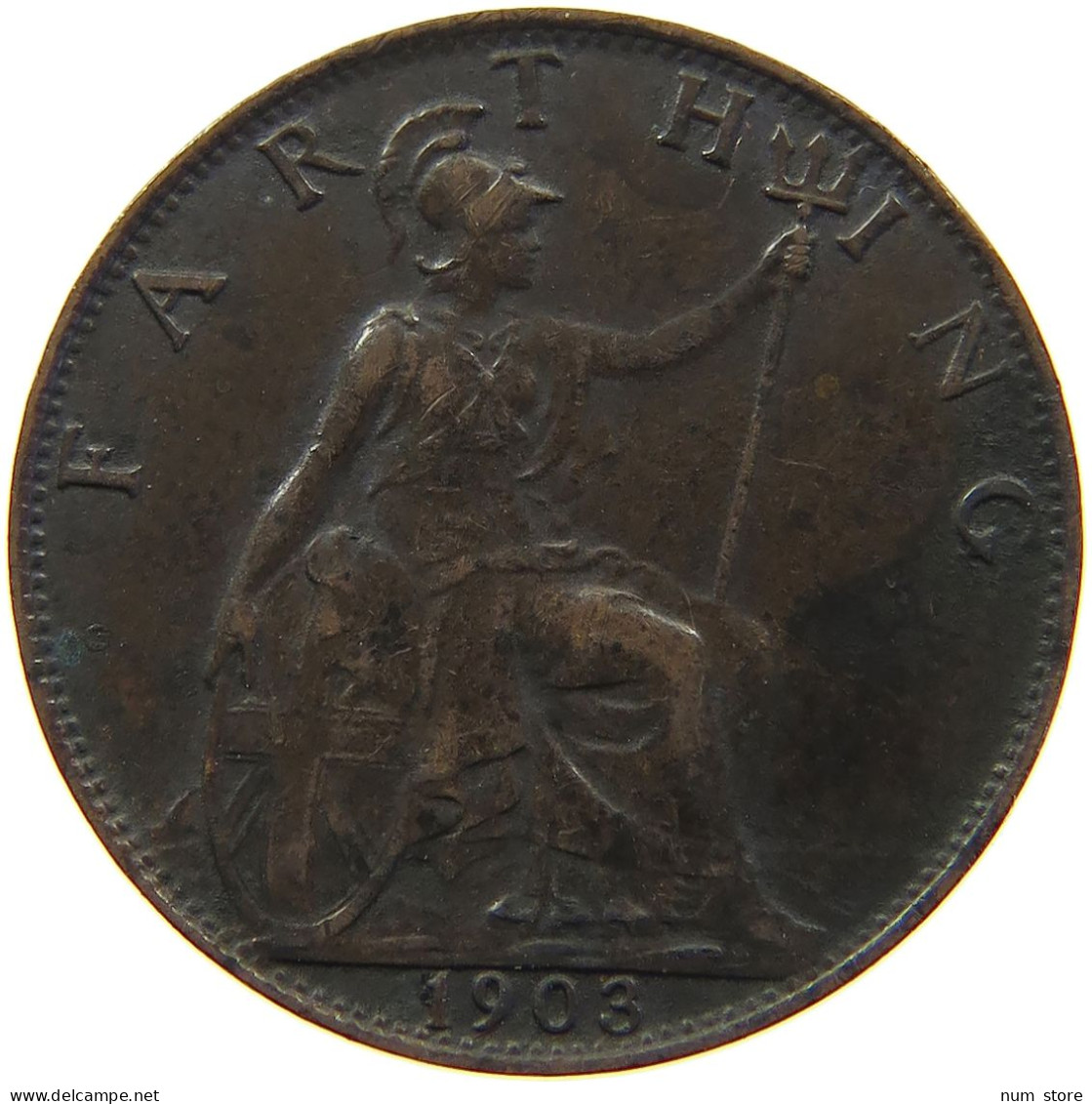 GREAT BRITAIN FARTHING 1903 #c062 0045 - B. 1 Farthing