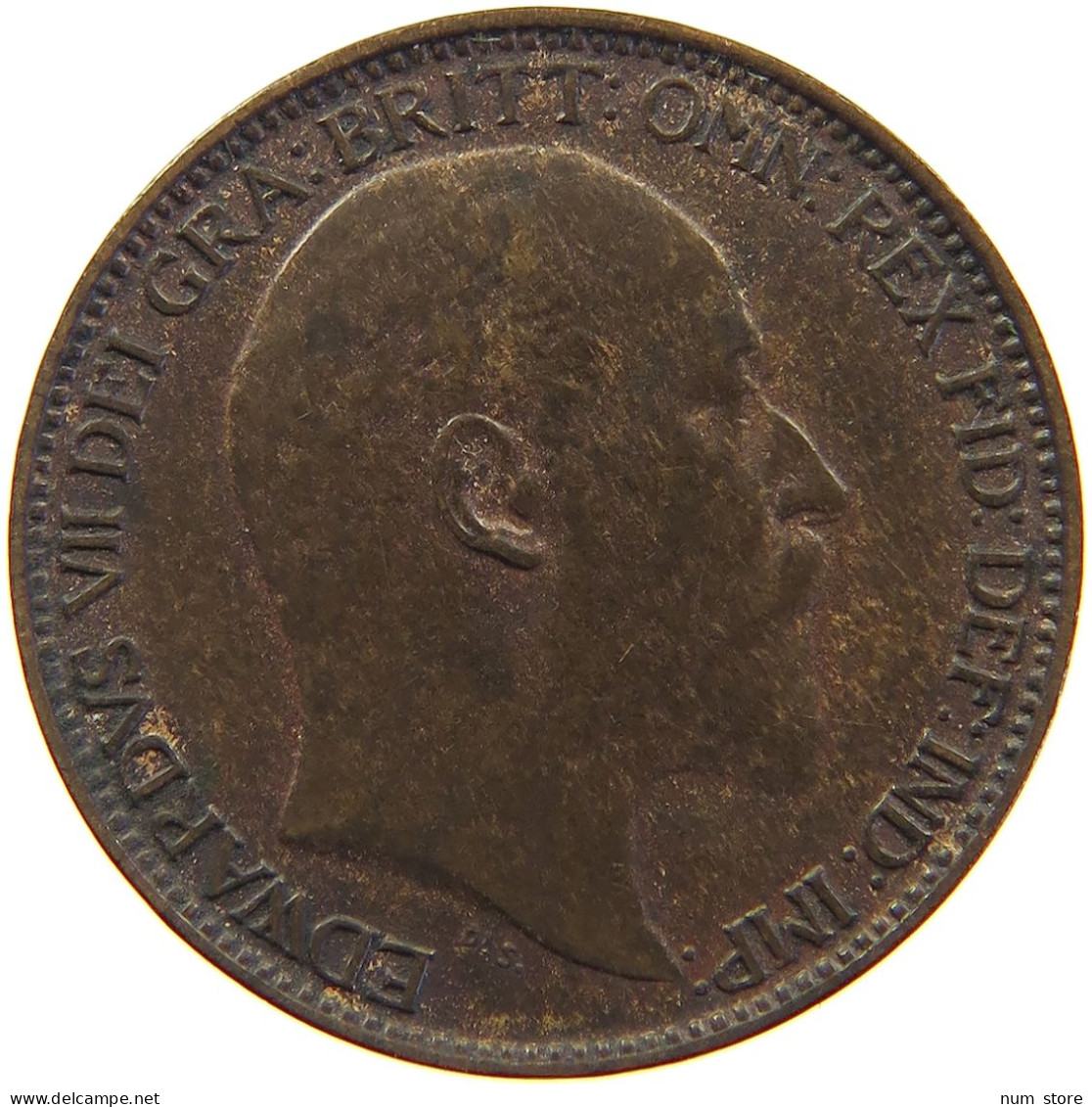 GREAT BRITAIN FARTHING 1902 TOP #s024 0113 - B. 1 Farthing