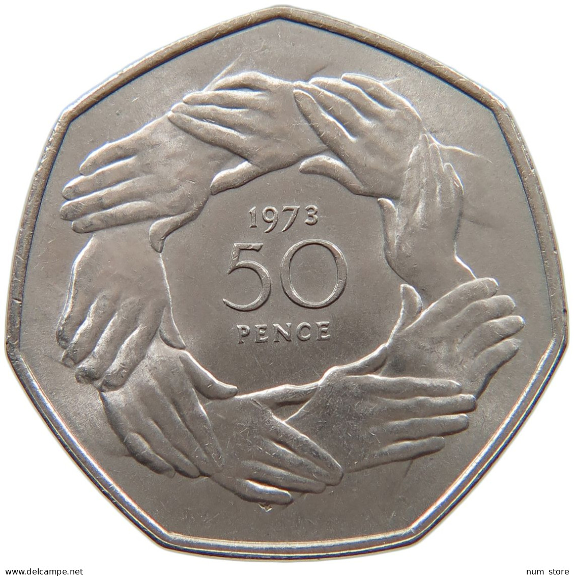 GREAT BRITAIN 50 PENCE 1973 TOP #c042 0311 - 50 Pence