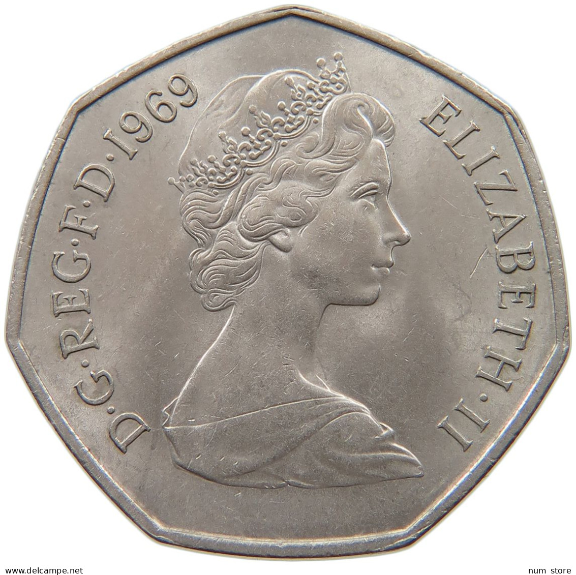 GREAT BRITAIN 50 PENCE 1969 #a030 0355 - 50 Pence