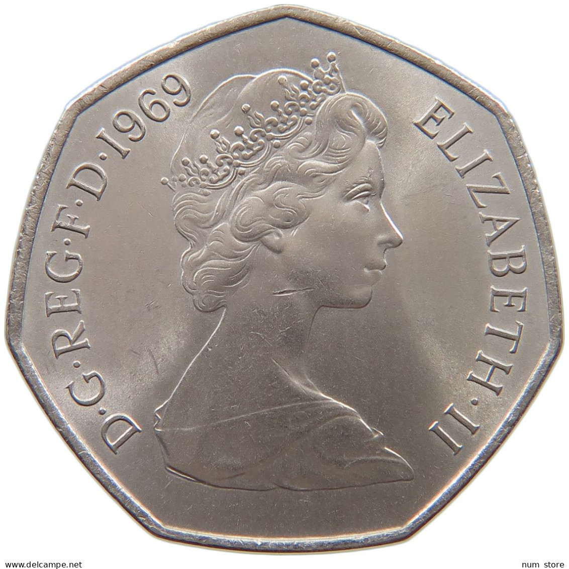 GREAT BRITAIN 50 PENCE 1969 TOP #a060 0609 - 50 Pence