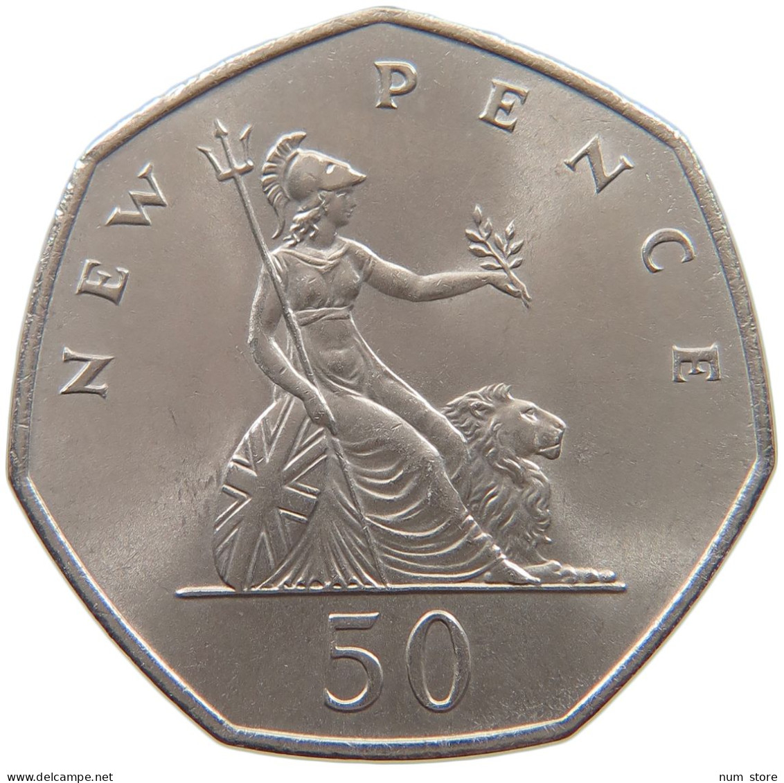 GREAT BRITAIN 50 PENCE 1969 TOP #a060 0609 - 50 Pence