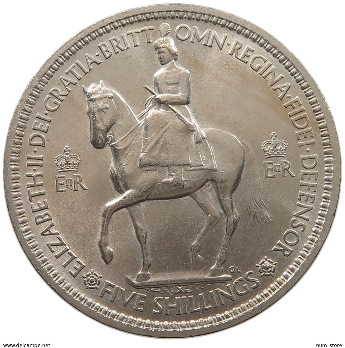 GREAT BRITAIN 5 SHILLINGS 1953 #c005 0101 - L. 1 Crown