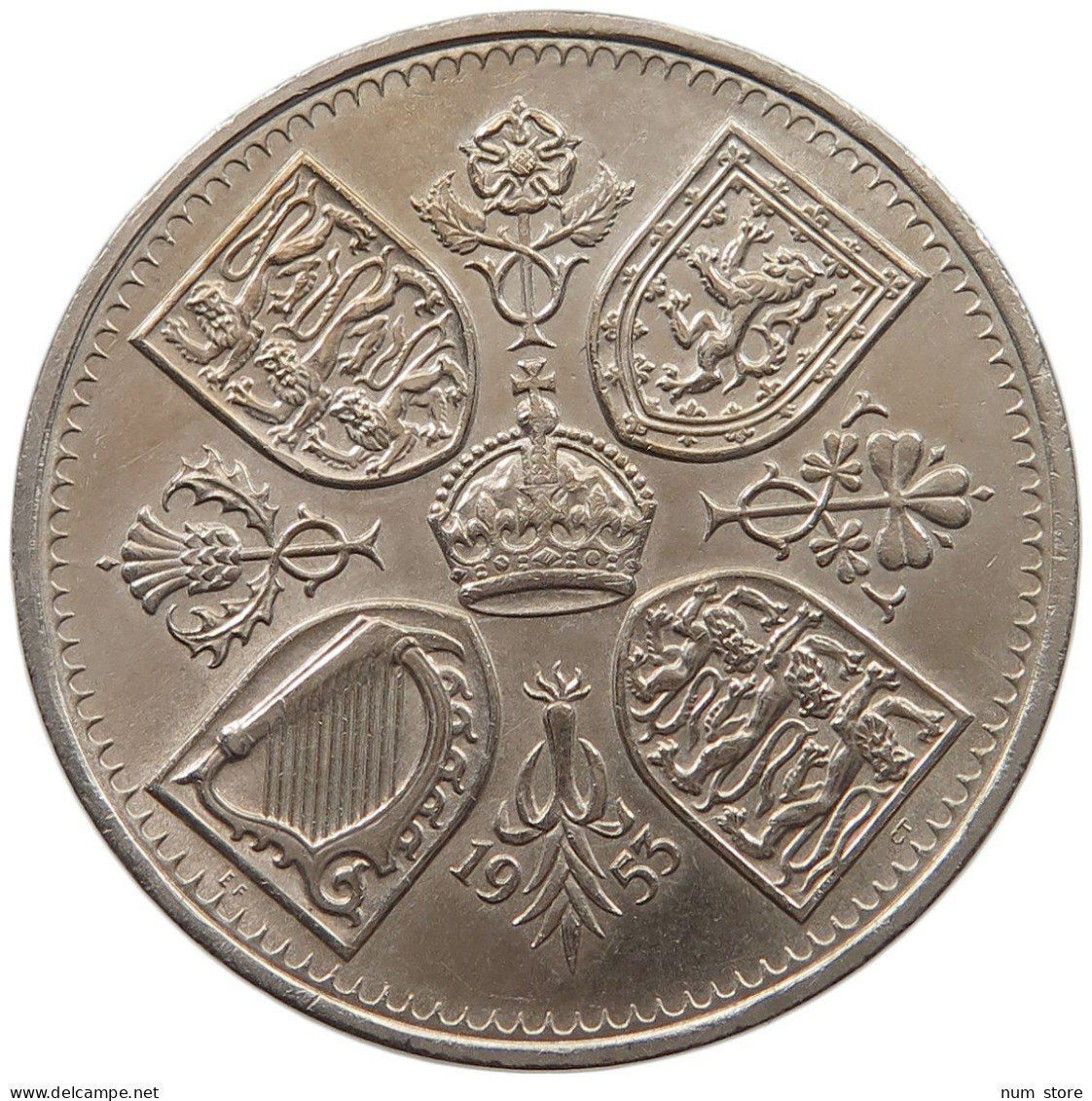 GREAT BRITAIN 5 SHILLINGS 1953 #c005 0101 - L. 1 Crown