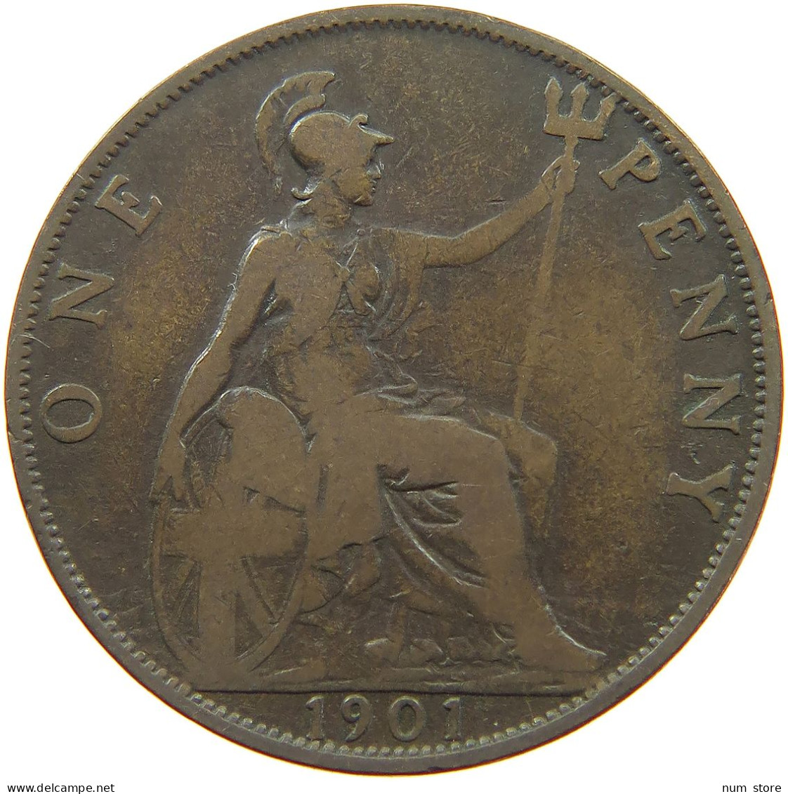 GREAT BRITAIN PENNY 1901 VICTORIA #a007 0305 - D. 1 Penny