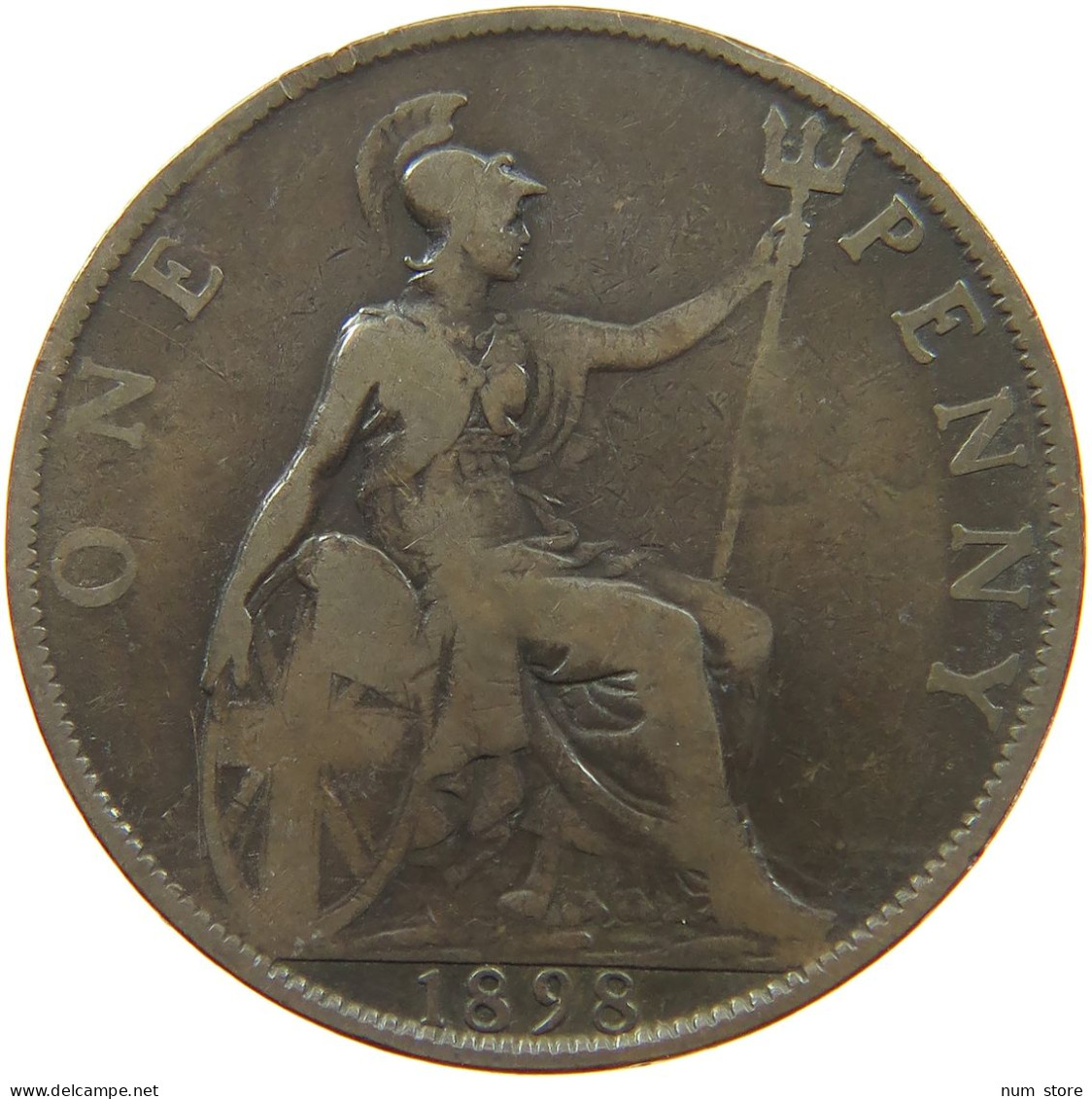 GREAT BRITAIN PENNY 1898 VICTORIA #a058 0059 - D. 1 Penny