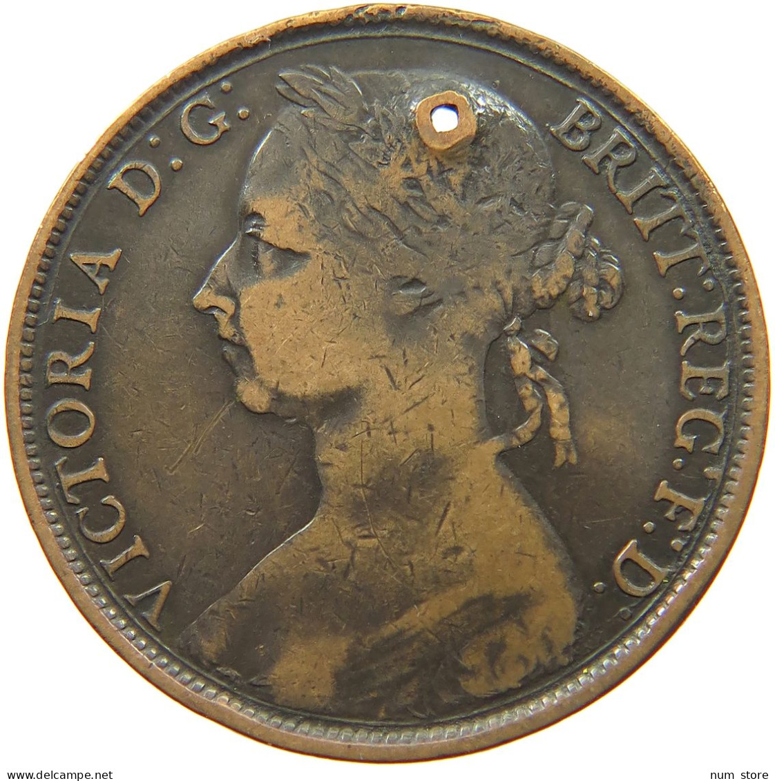 GREAT BRITAIN PENNY 1891 VICTORIA #s045 0389 - D. 1 Penny