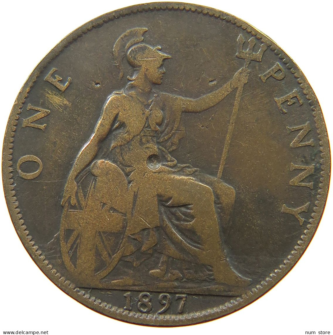 GREAT BRITAIN PENNY 1897 #a007 0365 - D. 1 Penny