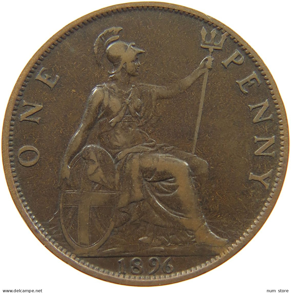 GREAT BRITAIN PENNY 1896 VICTORIA #c028 0249 - D. 1 Penny