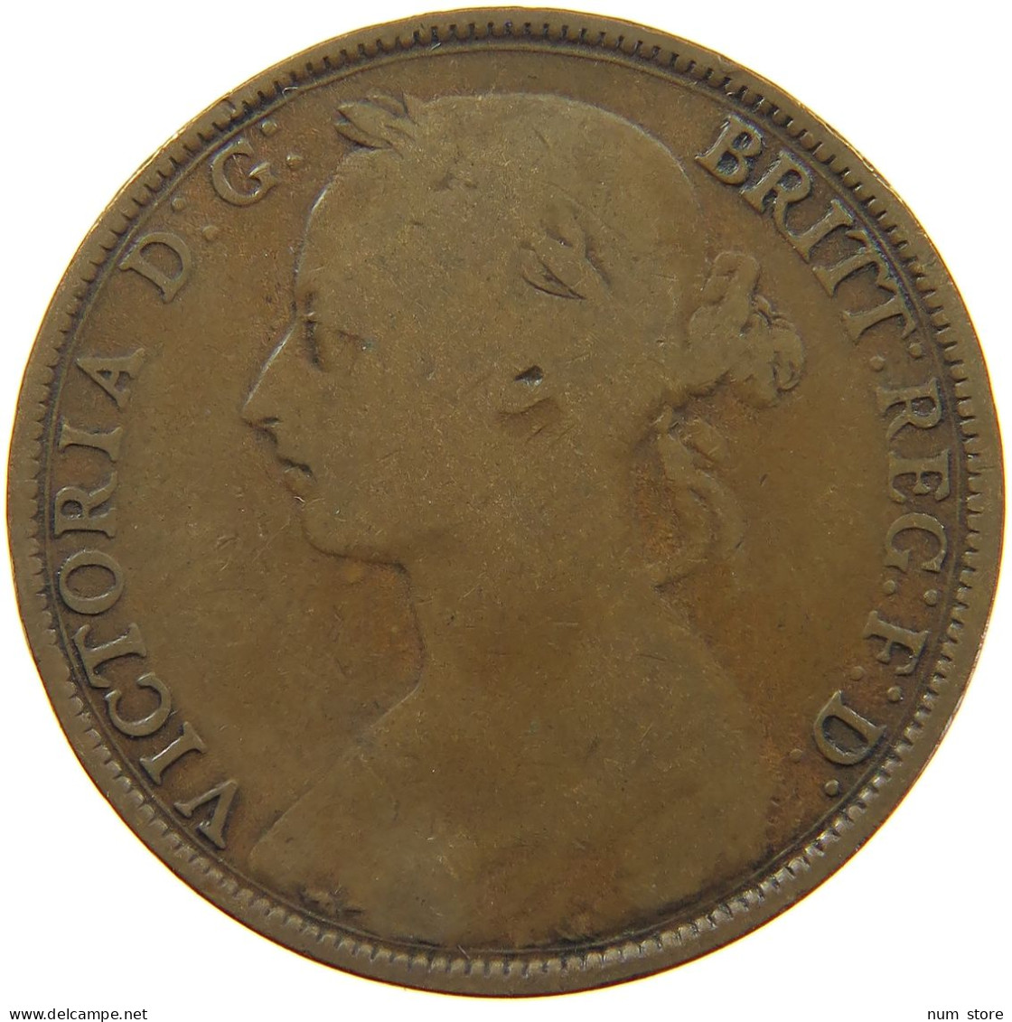 GREAT BRITAIN PENNY 1889 VICTORIA #s013 0143 - D. 1 Penny