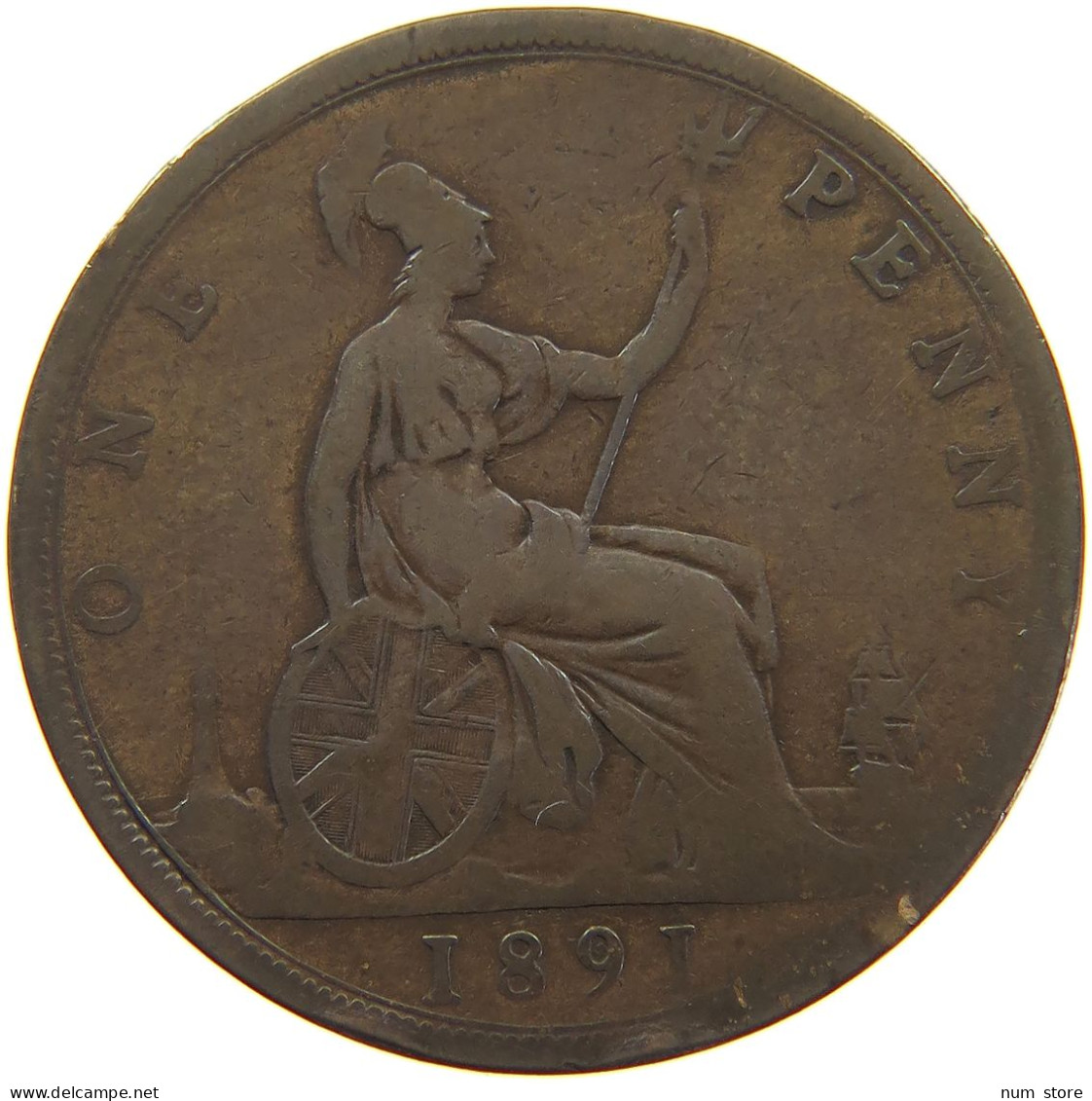 GREAT BRITAIN PENNY 1891 #a062 0281 - D. 1 Penny