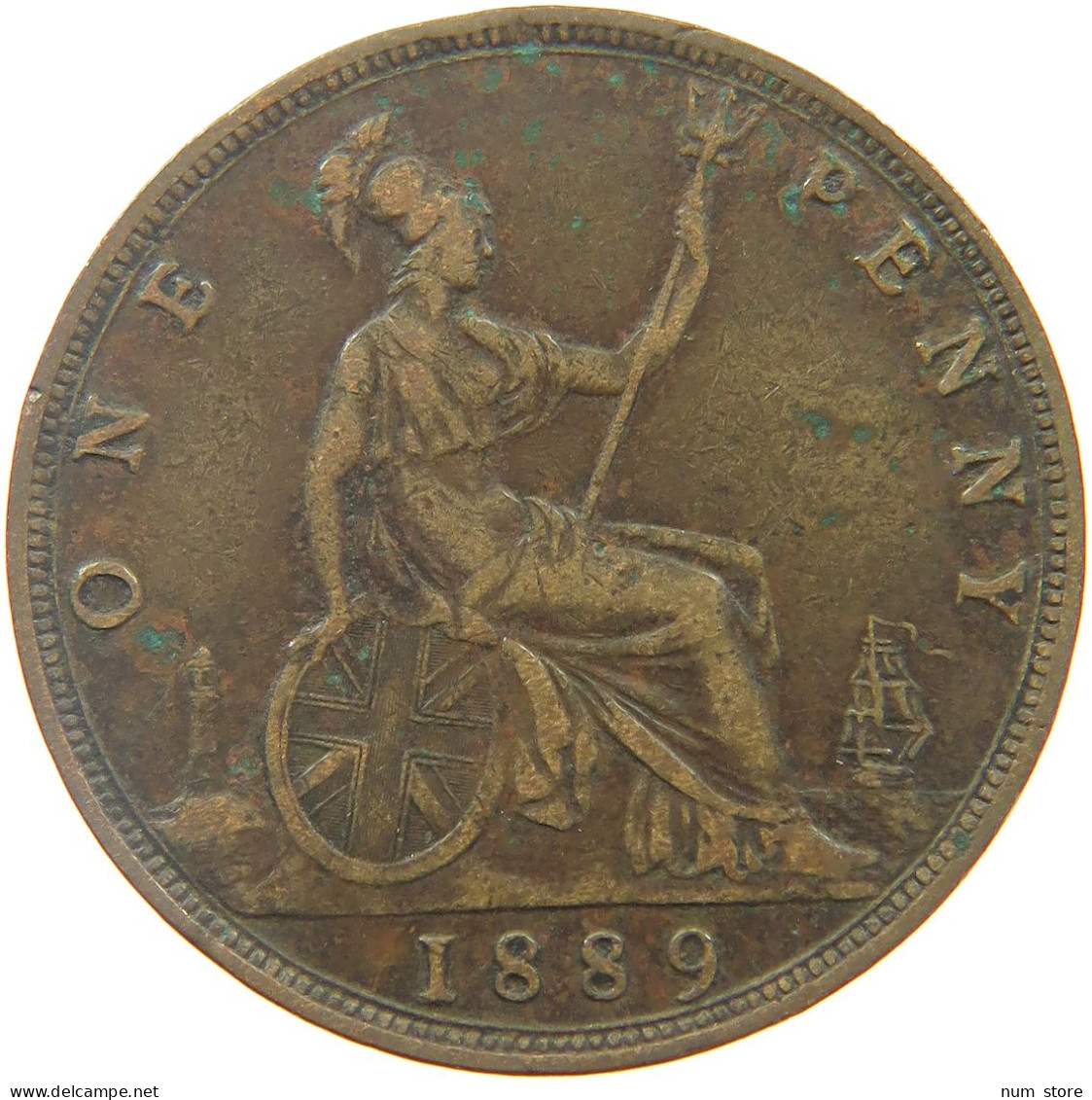 GREAT BRITAIN PENNY 1889 VICTORIA #c071 0397 - D. 1 Penny