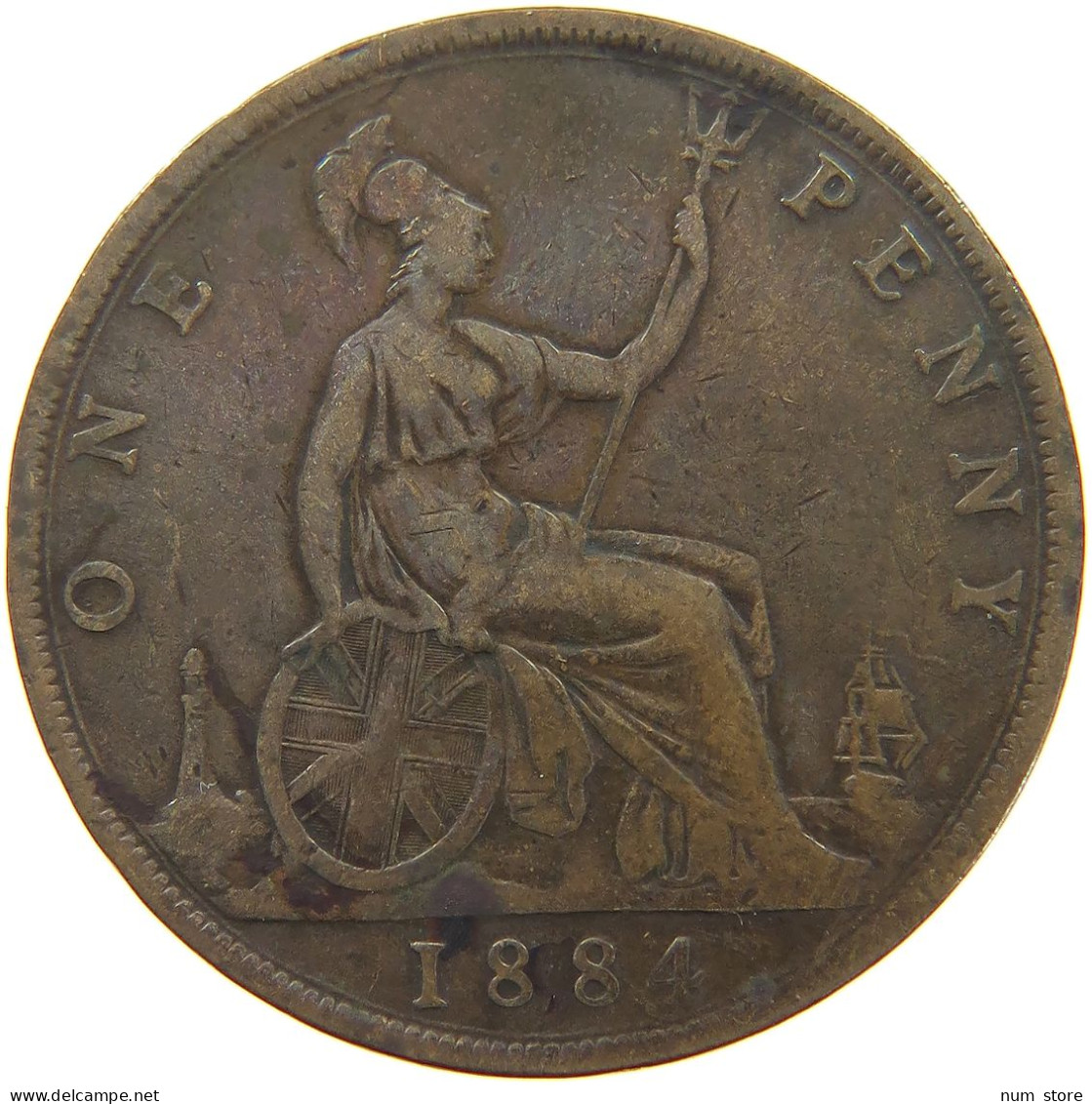 GREAT BRITAIN PENNY 1884 #a084 0127 - D. 1 Penny