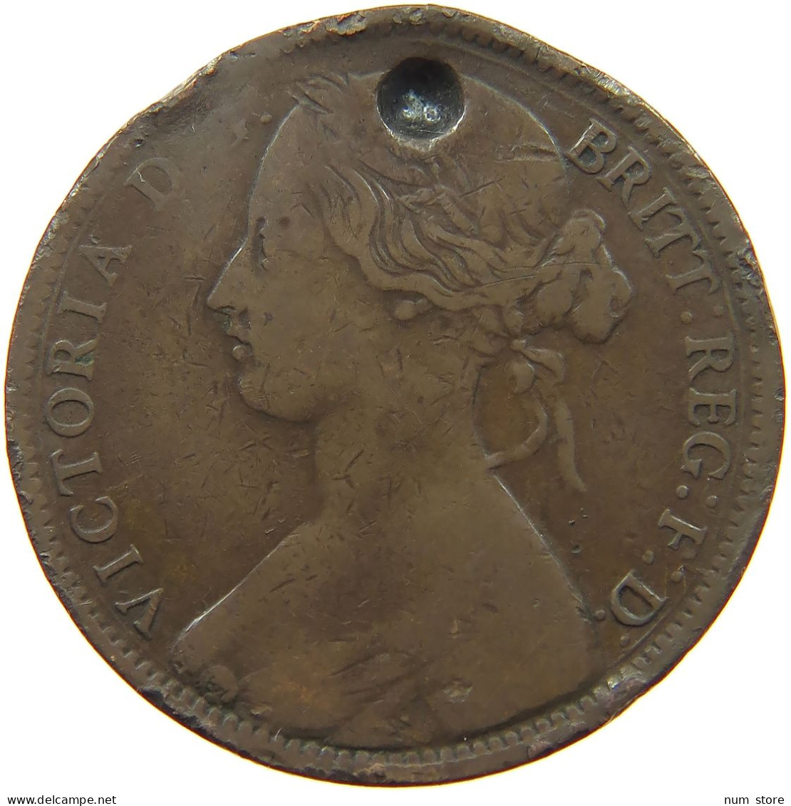 GREAT BRITAIN PENNY 1861 VICTORIA #s076 0581 - D. 1 Penny