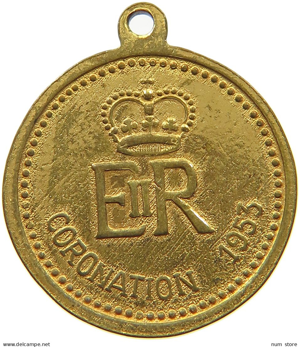 GREAT BRITAIN MEDAL ELIZABETH CORONATION 1953 21MM #a074 0119 - Other & Unclassified