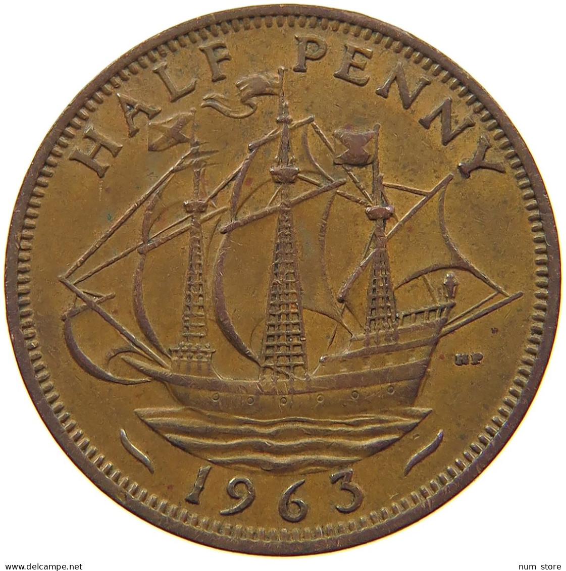 GREAT BRITAIN HALFPENNY 1963 #a039 0565 - C. 1/2 Penny