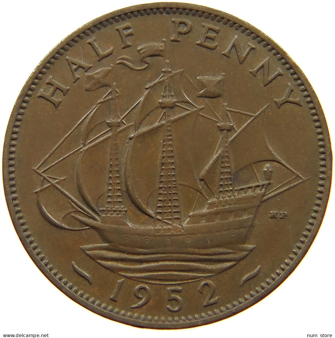 GREAT BRITAIN HALFPENNY 1952 #a084 0431 - C. 1/2 Penny