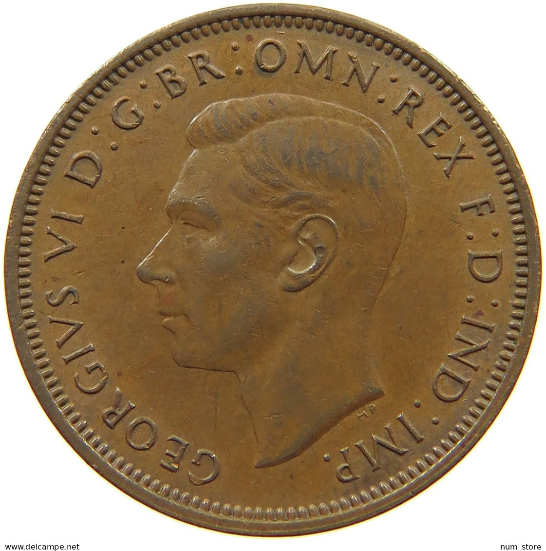 GREAT BRITAIN HALFPENNY 1945 #a084 0389 - C. 1/2 Penny