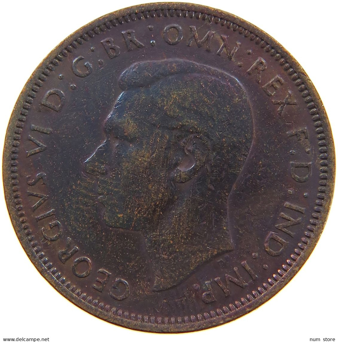 GREAT BRITAIN HALFPENNY 1944 #a042 0251 - C. 1/2 Penny