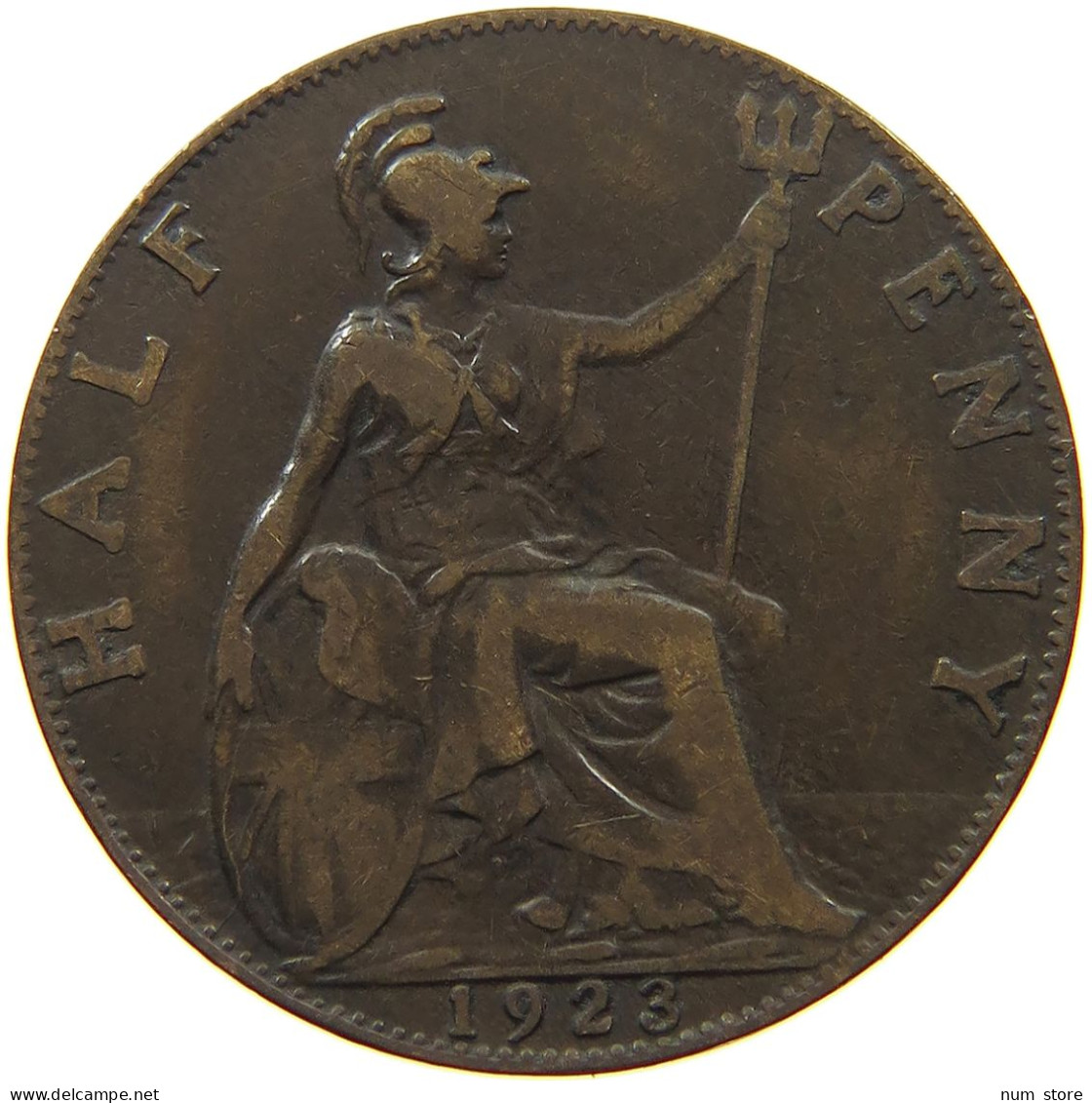 GREAT BRITAIN HALFPENNY 1923 #s077 0357 - C. 1/2 Penny