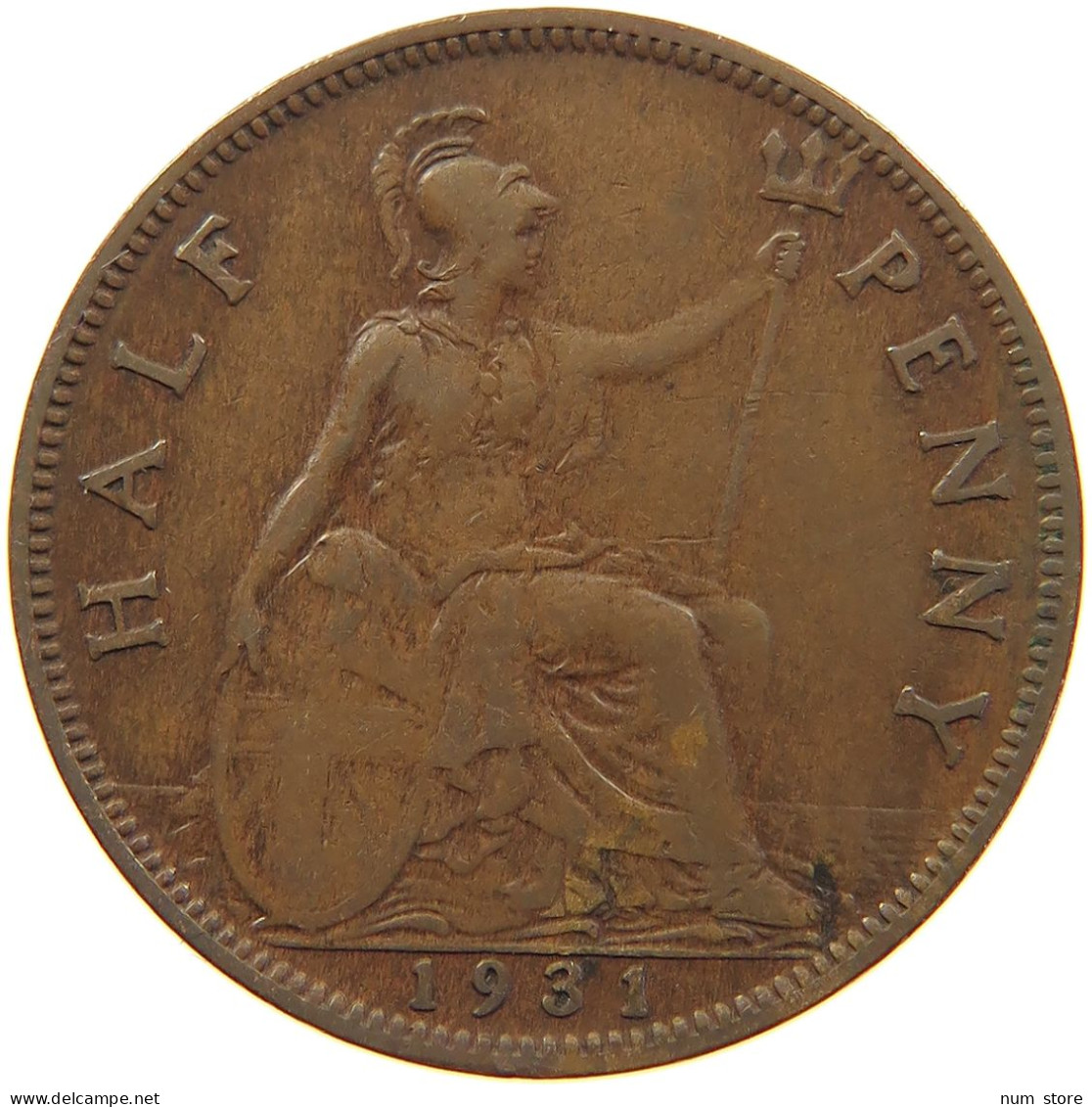 GREAT BRITAIN HALFPENNY 1931 #s028 0407 - C. 1/2 Penny