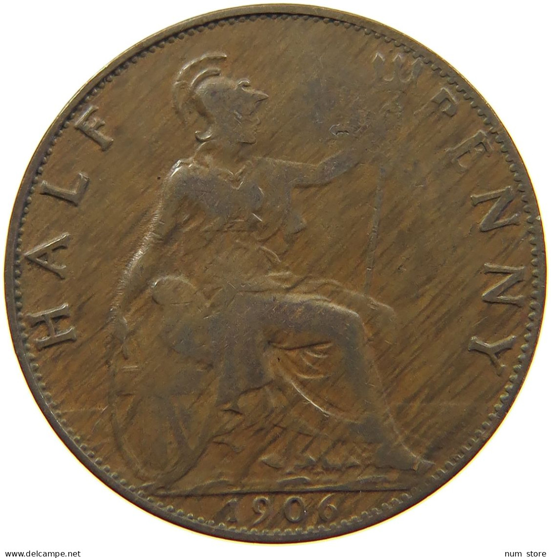 GREAT BRITAIN HALFPENNY 1906 #a066 0261 - C. 1/2 Penny