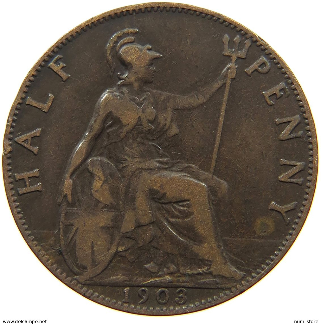 GREAT BRITAIN HALFPENNY 1903 #a084 0393 - C. 1/2 Penny