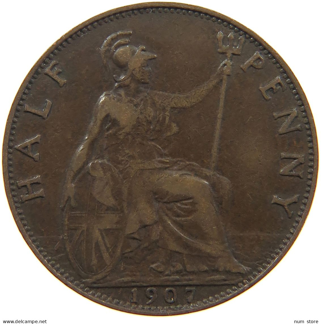 GREAT BRITAIN HALFPENNY 1907 #a042 0257 - C. 1/2 Penny