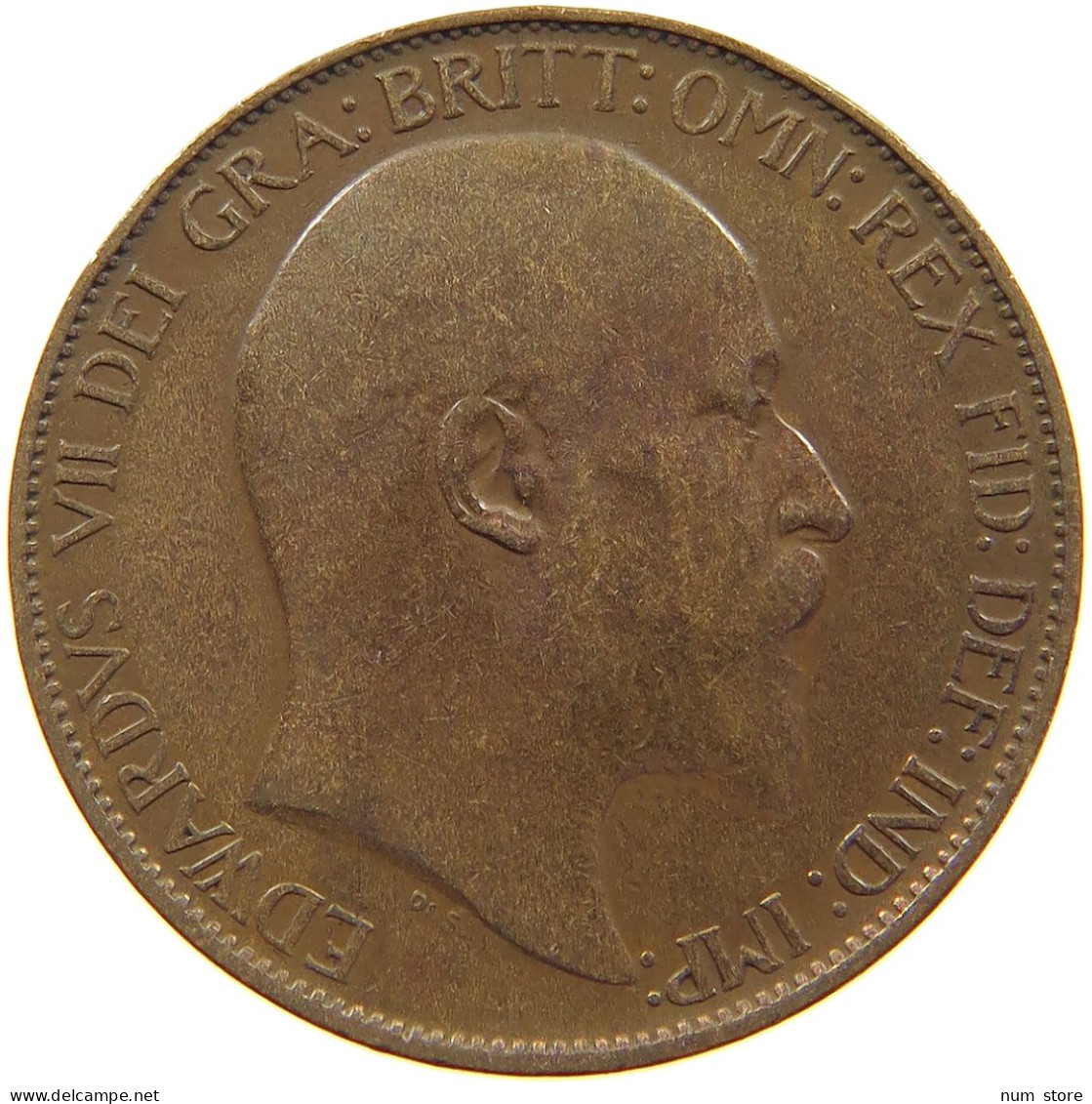 GREAT BRITAIN HALFPENNY 1908 #a066 0259 - C. 1/2 Penny