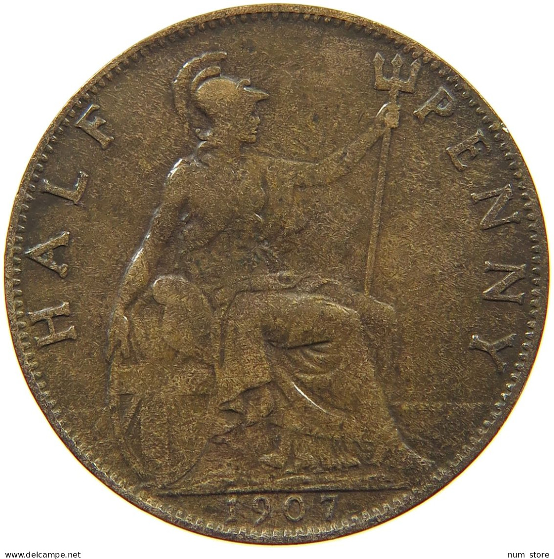 GREAT BRITAIN HALFPENNY 1907 #a058 0089 - C. 1/2 Penny