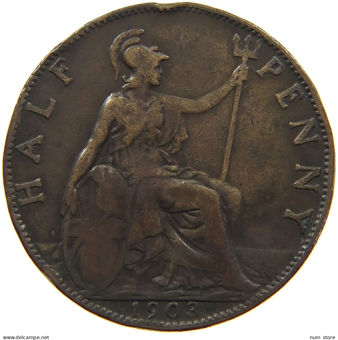 GREAT BRITAIN HALFPENNY 1903 #a058 0087 - C. 1/2 Penny