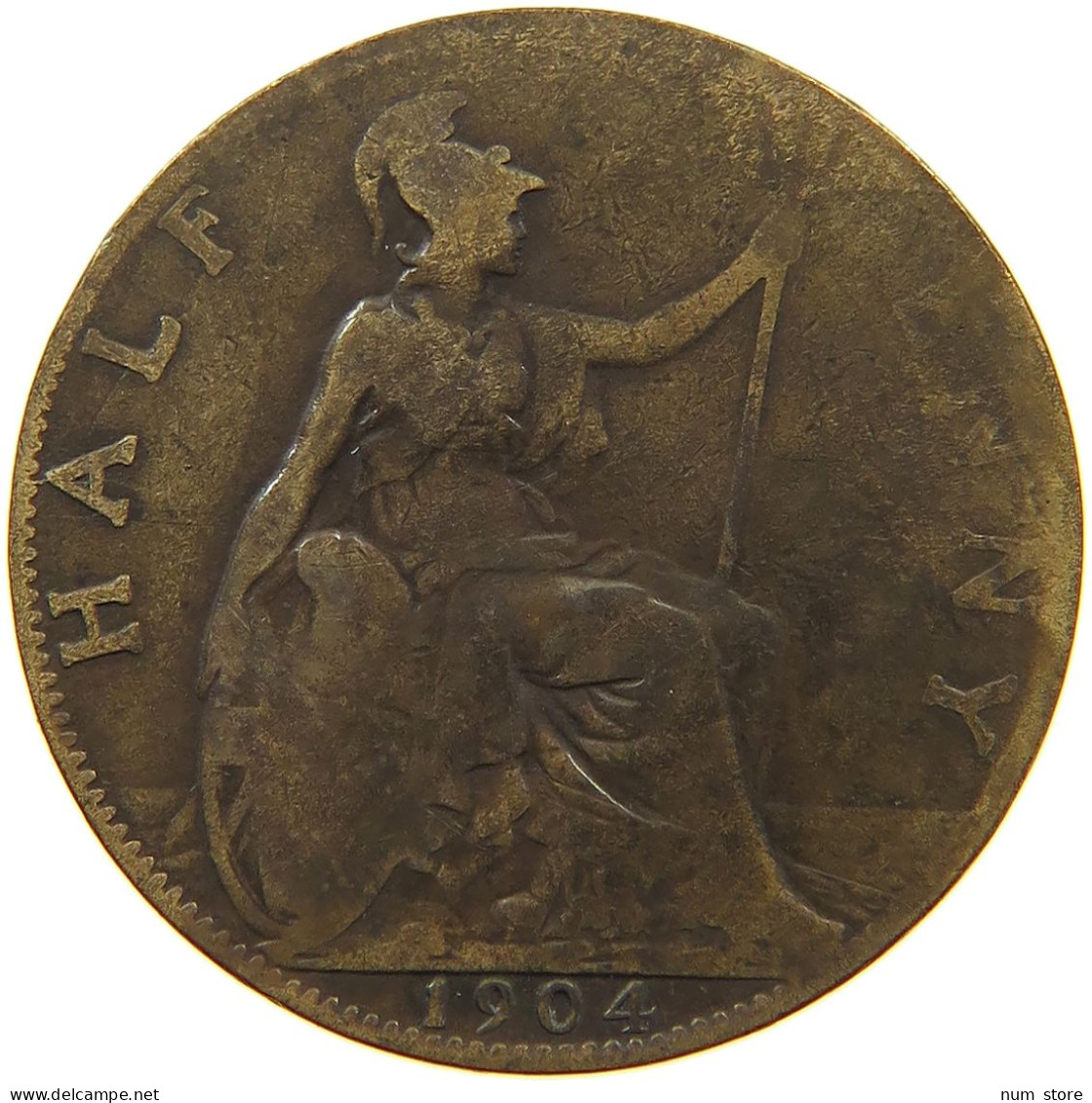 GREAT BRITAIN HALFPENNY 1904 #a058 0091 - C. 1/2 Penny