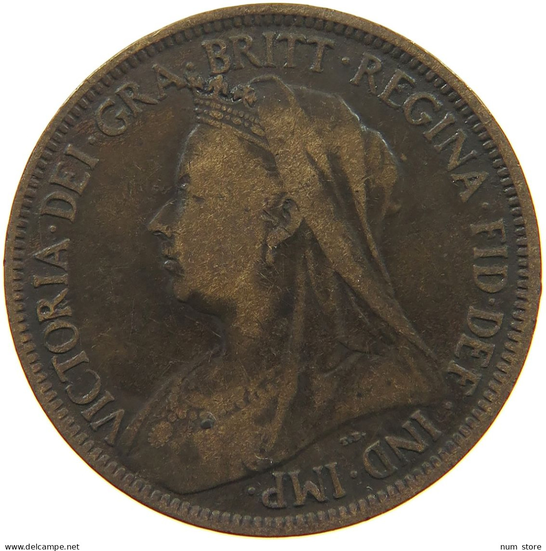 GREAT BRITAIN HALFPENNY 1897 VICTORIA #a042 0245 - C. 1/2 Penny