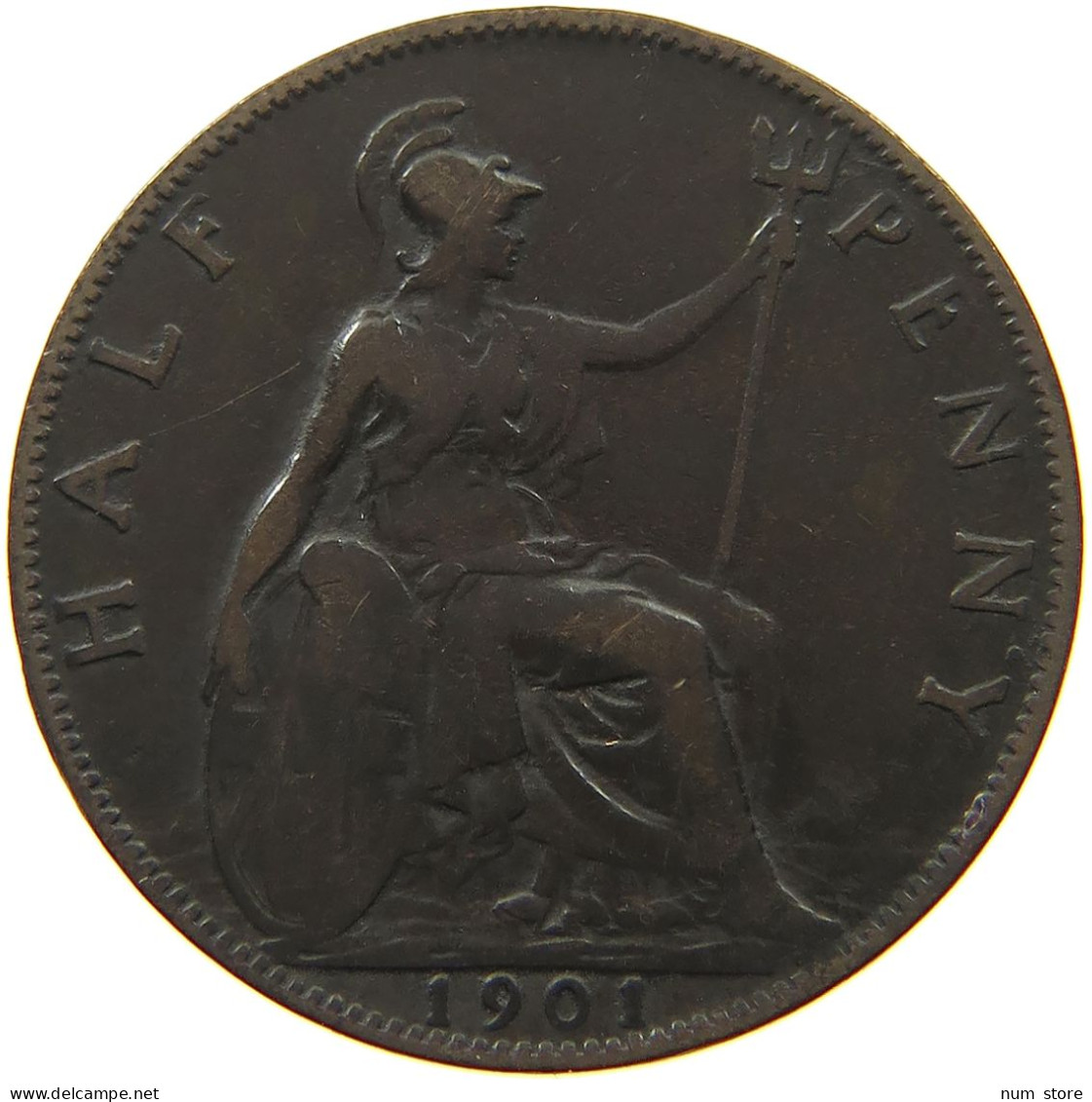 GREAT BRITAIN HALFPENNY 1901 VICTORIA #a031 0117 - C. 1/2 Penny